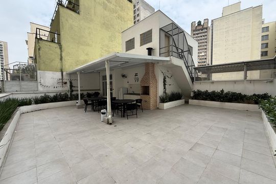 Área comum de kitnet/studio para alugar com 1 quarto, 49m² em República, São Paulo