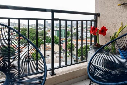 Varanda da Sala de apartamento para alugar com 1 quarto, 32m² em Imperial de São Cristóvão, Rio de Janeiro