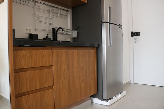 Cozinha de kitnet/studio para alugar com 1 quarto, 24m² em Perdizes, São Paulo