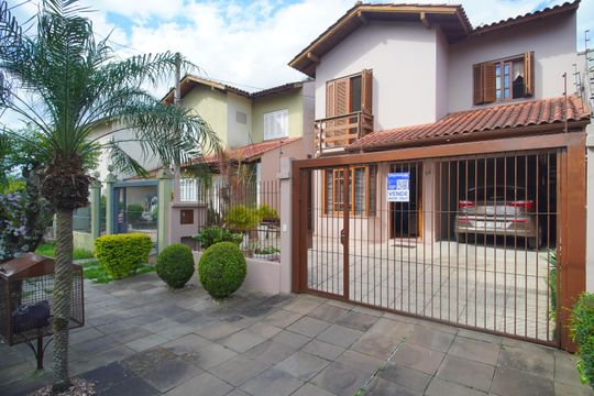 Fachada de casa à venda com 3 quartos, 93m² em Ouro Branco, Novo Hamburgo