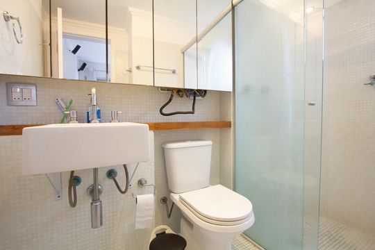 Banheiro da Suíte de apartamento à venda com 2 quartos, 60m² em Vila Olímpia, São Paulo