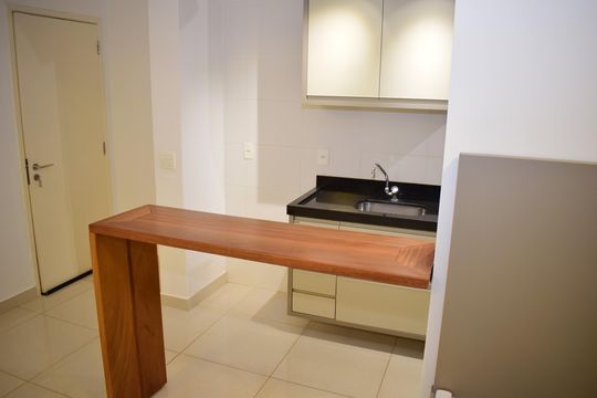Cozinha de apartamento para alugar com 1 quarto, 55m² em Vila Ana Maria, Ribeirão Preto