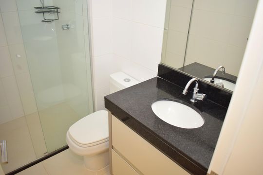 Banheiro de apartamento para alugar com 1 quarto, 55m² em Vila Ana Maria, Ribeirão Preto