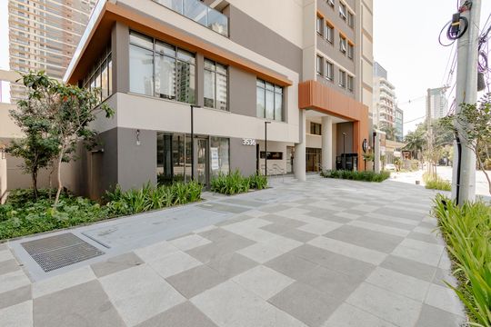 Fachada de kitnet/studio para alugar com 1 quarto, 27m² em Brooklin Paulista, São Paulo