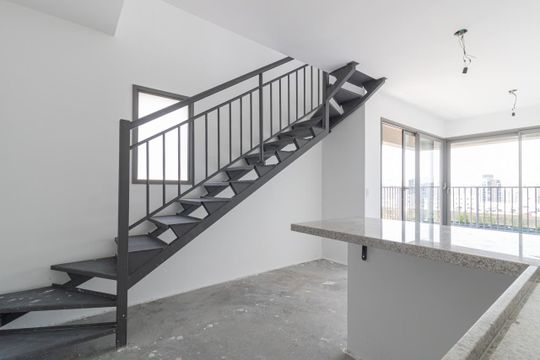 Cozinha de apartamento à venda com 1 quarto, 74m² em Indianópolis, São Paulo