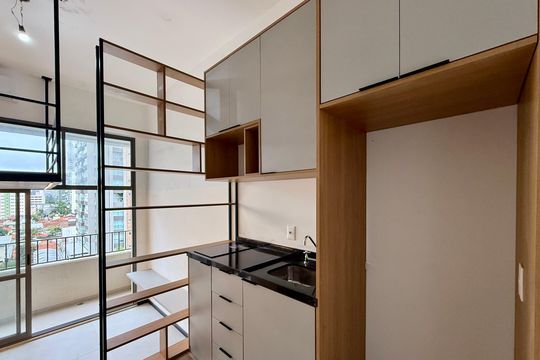 Cozinha   de kitnet/studio à venda com 1 quarto, 32m² em Itaim Bibi, São Paulo