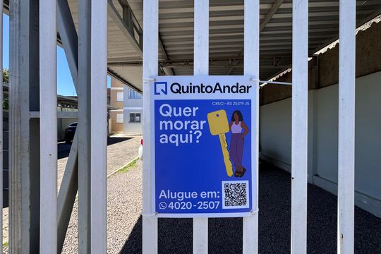 Placa de apartamento para alugar com 1 quarto, 60m² em Campina, São Leopoldo