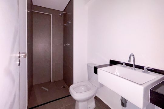 Banheiro Social de apartamento para alugar com 1 quarto, 66m² em Cerqueira César, São Paulo