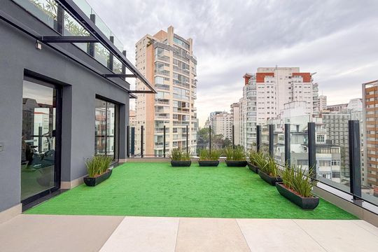 Área comum de kitnet/studio para alugar com 1 quarto, 35m² em Cerqueira César, São Paulo