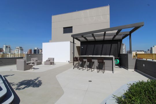 Área Comum - Churrasqueira de kitnet/studio à venda com 1 quarto, 27m² em Vila Olímpia, São Paulo