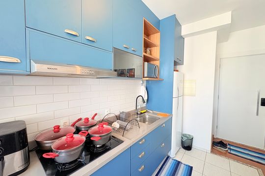 Cozinha de apartamento para alugar com 2 quartos, 47m² em Ponte Sao Joao, Jundiaí