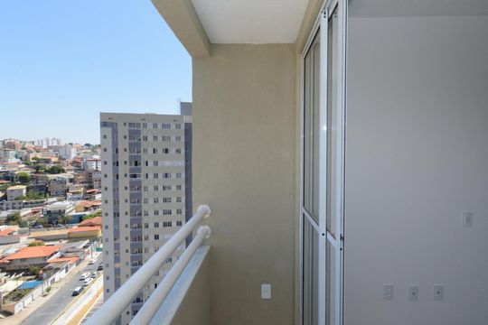 Varanda da Sala de apartamento à venda com 2 quartos, 54m² em Novo Riacho, Contagem