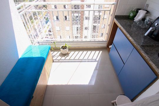 Varanda da Sala de apartamento à venda com 2 quartos, 55m² em Vila Ema, São Paulo