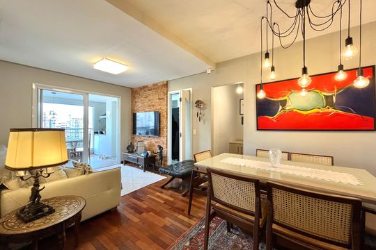 Sala de apartamento para alugar com 3 quartos, 108m² em Vila Alexandria, São Paulo