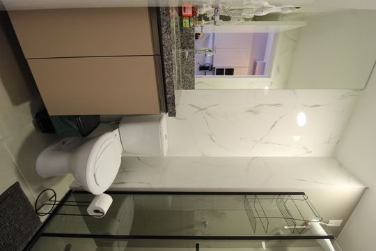Banheiro de kitnet/studio para alugar com 1 quarto, 25m² em Vila Olímpia, São Paulo