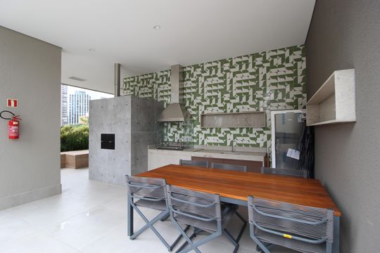 Área Comum - Churrasqueira de kitnet/studio para alugar com 1 quarto, 25m² em Vila Olímpia, São Paulo