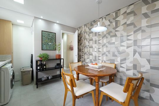Cozinha de apartamento à venda com 2 quartos, 58m² em Vila Monumento, São Paulo