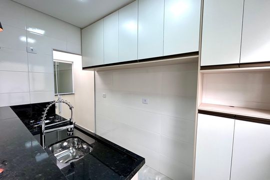 Cozinha de casa para alugar com 2 quartos, 60m² em Cidade Jardim Cumbica, Guarulhos