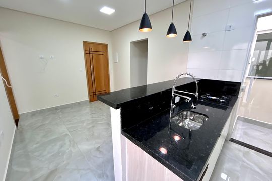 Cozinha de casa para alugar com 2 quartos, 60m² em Cidade Jardim Cumbica, Guarulhos