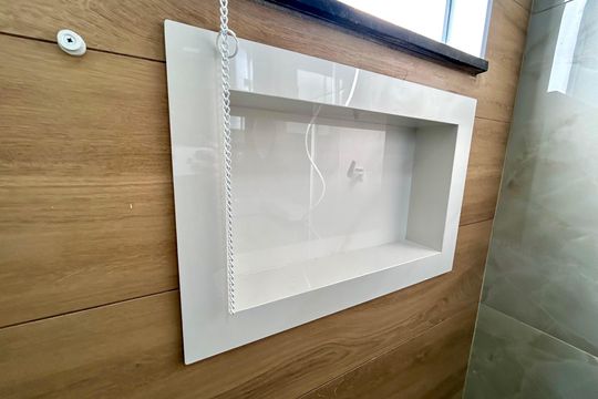 Banheiro de casa para alugar com 2 quartos, 60m² em Cidade Jardim Cumbica, Guarulhos