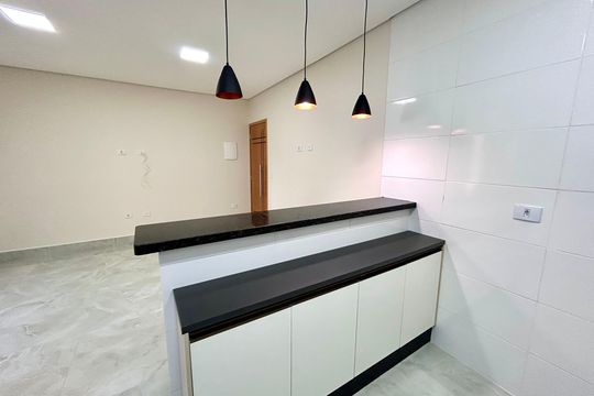 Cozinha de casa para alugar com 2 quartos, 60m² em Cidade Jardim Cumbica, Guarulhos