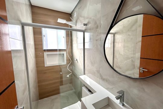 Banheiro de casa para alugar com 2 quartos, 60m² em Cidade Jardim Cumbica, Guarulhos