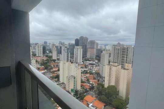 Vista de kitnet/studio à venda com 1 quarto, 27m² em Santo Amaro, São Paulo