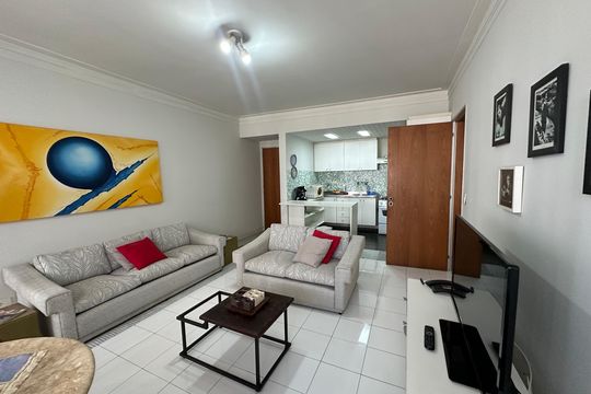 Sala de apartamento à venda com 1 quarto, 65m² em Alphaville Industrial, Barueri