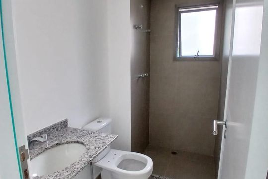 Banheiro da Suíte de apartamento à venda com 3 quartos, 85m² em Moema, São Paulo