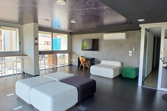 Área comum de kitnet/studio à venda com 1 quarto, 27m² em Indianópolis, São Paulo