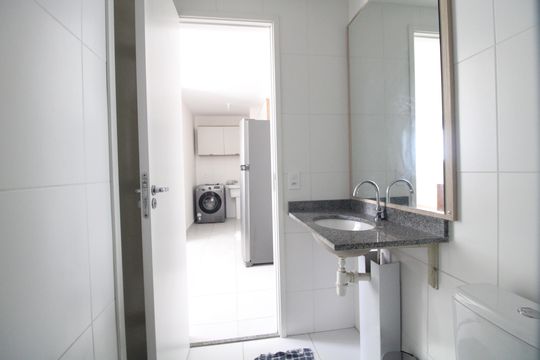 Banheiro Social de apartamento à venda com 2 quartos, 35m² em Jardim Marajoara, São Paulo