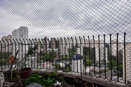 Varanda da Suíte 1 de apartamento à venda com 4 quartos, 273m² em Vila Andrade, São Paulo