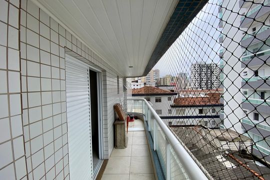 Varanda da Suíte 2 de apartamento para alugar com 3 quartos, 168m² em Vila Assuncao, Praia Grande
