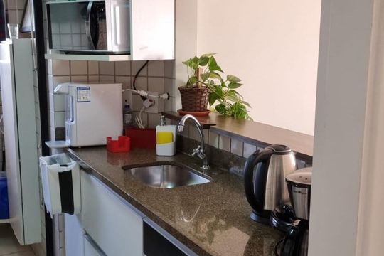 Cozinha de apartamento à venda com 2 quartos, 59m² em Indianópolis, São Paulo