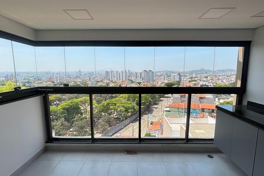 Varanda Sala  de apartamento à venda com 3 quartos, 65m² em Vila Assunção, Santo André