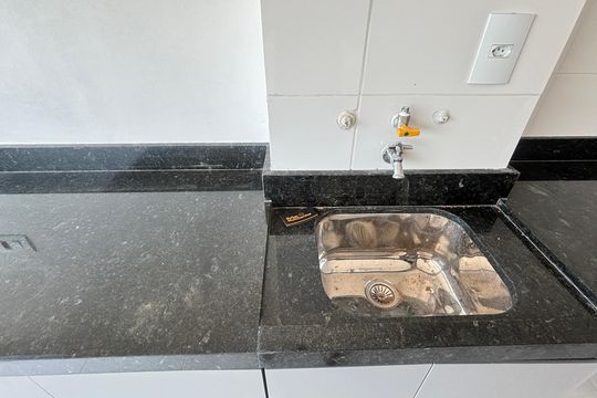 Área de Serviço de apartamento à venda com 3 quartos, 65m² em Vila Assunção, Santo André
