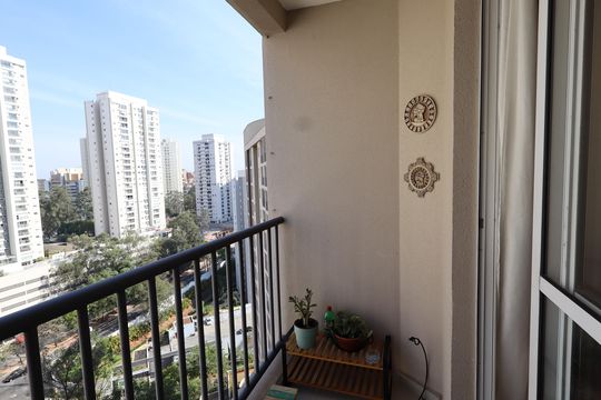 Varanda da Sala de apartamento à venda com 2 quartos, 49m² em Parque Reboucas, São Paulo