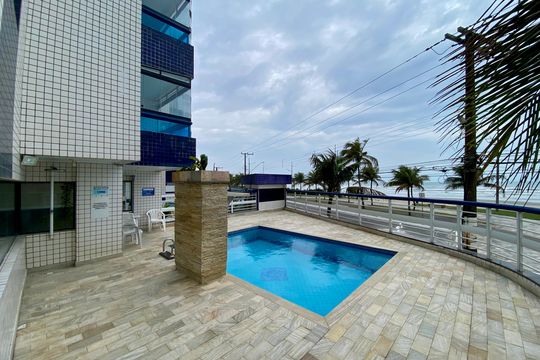 Área comum - Piscina de apartamento para alugar com 2 quartos, 65m² em Guilhermina, Praia Grande