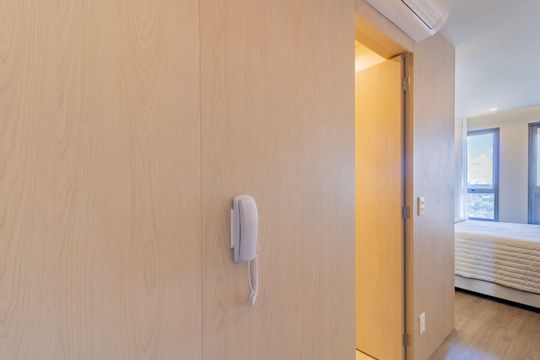 Cozinha  de apartamento para alugar com 1 quarto, 23m² em Campo Belo, São Paulo