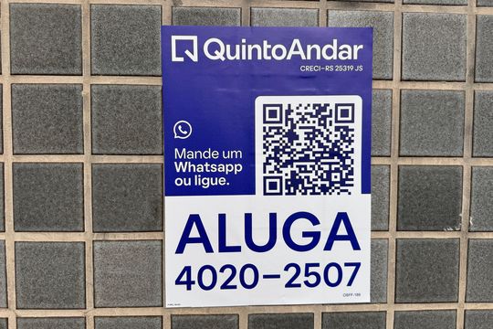 Placa  de apartamento para alugar com 2 quartos, 60m² em Centro, São Leopoldo