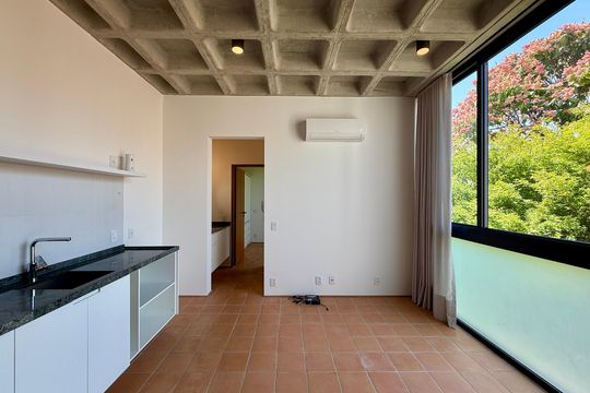 Sala de apartamento para alugar com 1 quarto, 35m² em Brooklin, São Paulo