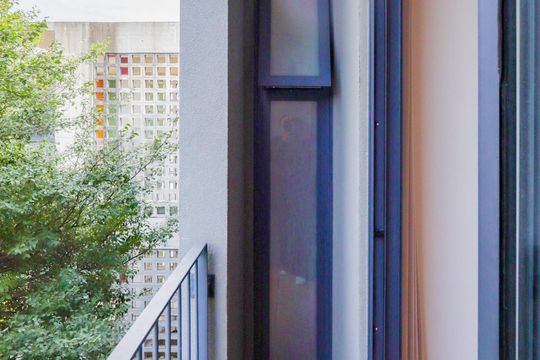 Varanda Quarto de apartamento à venda com 1 quarto, 35m² em Brooklin, São Paulo