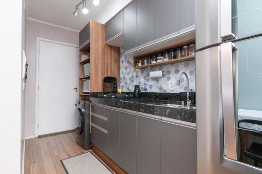 Cozinha de apartamento à venda com 2 quartos, 36m² em Vila Ré, São Paulo