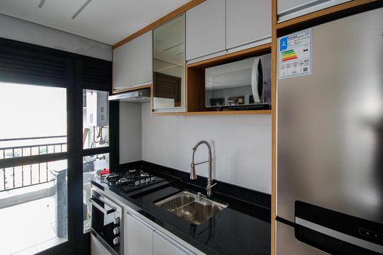 Cozinha de apartamento para alugar com 2 quartos, 44m² em Vila Albertina, São Paulo