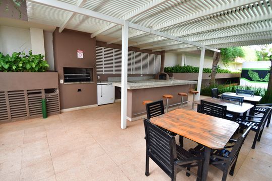 Área comum - Churrasqueira de apartamento à venda com 3 quartos, 137m² em Loteamento Alphaville Campinas, Campinas