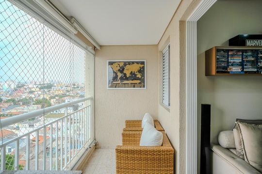Varanda gourmet de apartamento à venda com 2 quartos, 71m² em Santa Paula, São Caetano do Sul