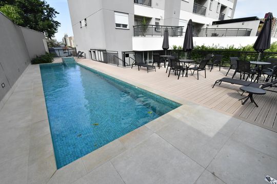 Área comum - Piscina de apartamento para alugar com 1 quarto, 50m² em Cambuí, Campinas