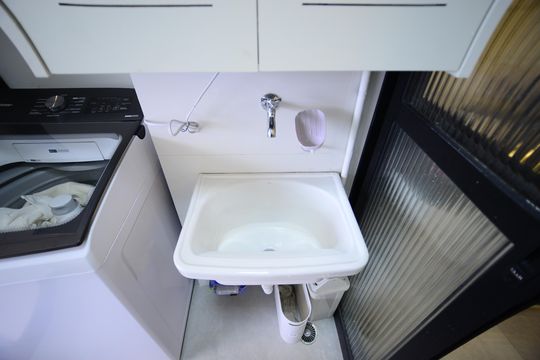 Área de Serviço de apartamento à venda com 2 quartos, 72m² em Vila Dom Pedro I, São Paulo