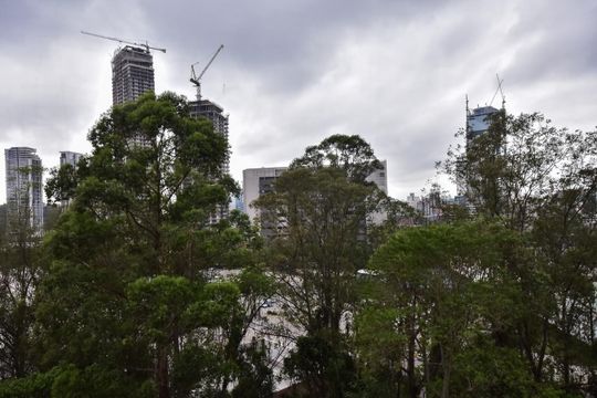 Vista da Suíte de apartamento à venda com 1 quarto, 70m² em Panamby, São Paulo
