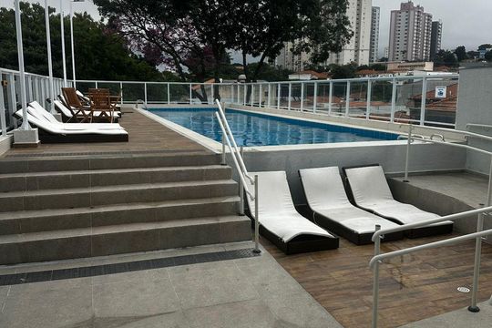 Área comum - Piscina de kitnet/studio para alugar com 1 quarto, 15m² em Vila Santa Clara, São Paulo